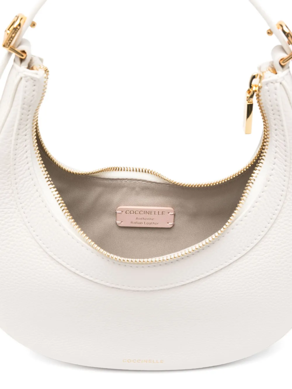 Coccinelle Shopper van bewerkt leer Wit