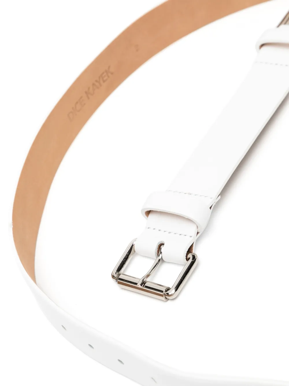  Dice Kayek Leather Belt - White 