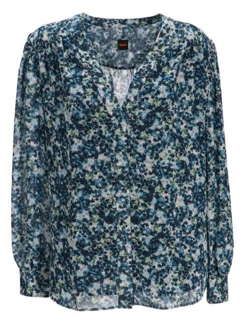 BOSS abstract-print blouse