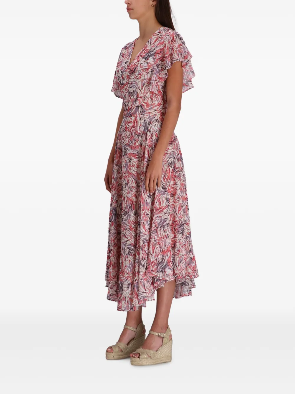 BOSS Midi-jurk met patroon Roze