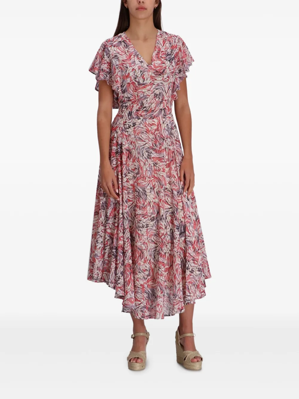 BOSS Midi-jurk met patroon Roze
