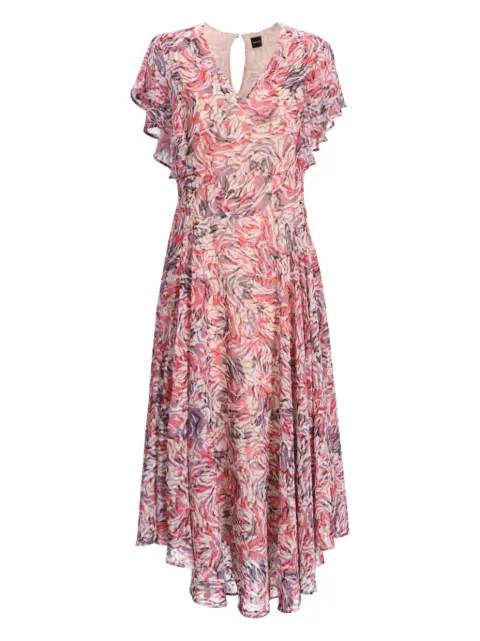 BOSS vestido midi con motivo abstracto