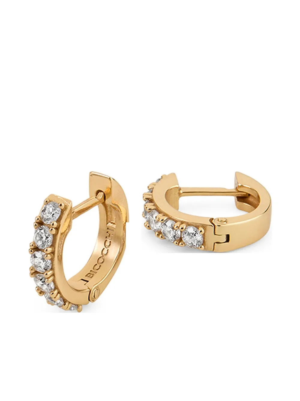 Emanuele Bicocchi Crystal Hoop Earrings In Weiss