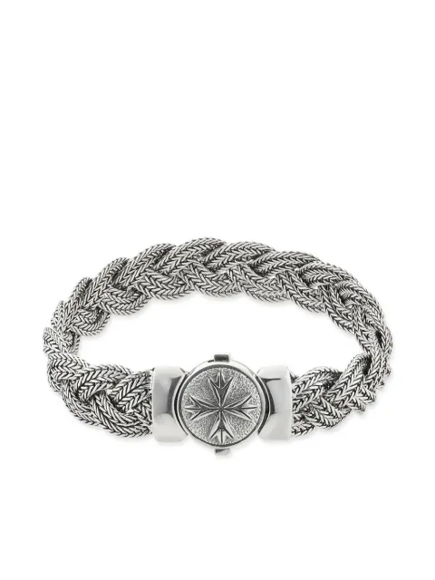 Emanuele Bicocchi pulsera trenzada con corte de rombos grande