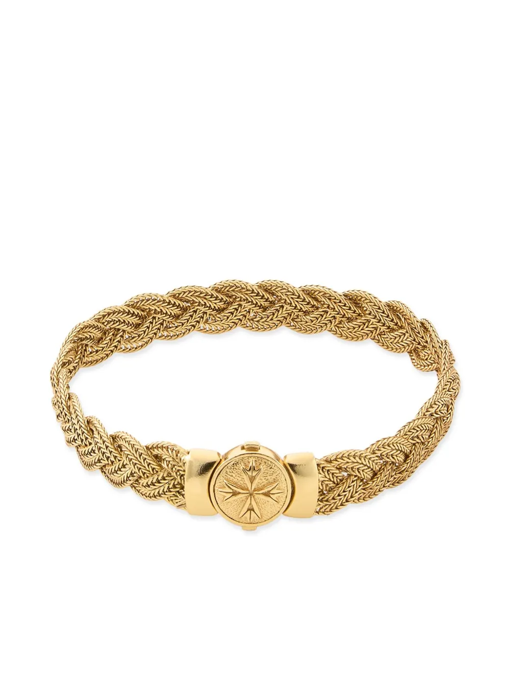 Emanuele Bicocchi pulsera trenzada con corte a rombos | dorado | Image 1