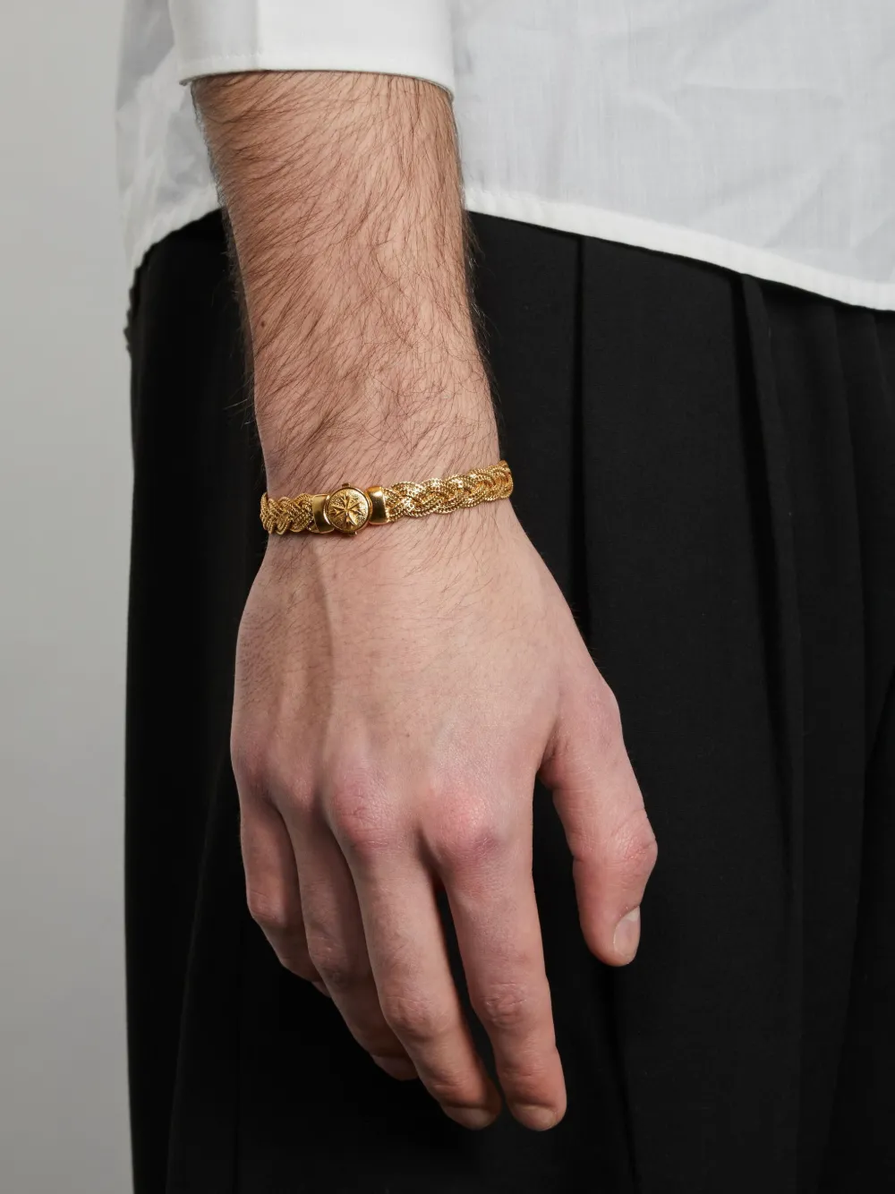 Emanuele Bicocchi pulsera trenzada con corte a rombos | Hombre | Image 2