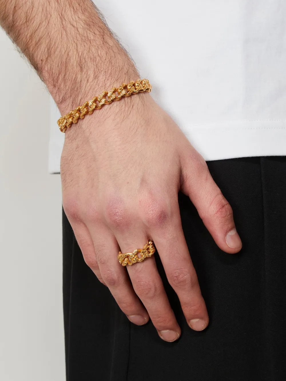 Emanuele Bicocchi Chain-link Ring In Gold