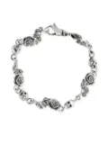 Emanuele Bicocchi Rose & Skull bracelet - Silver