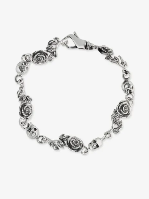 Emanuele Bicocchi Rose & Skull Armband