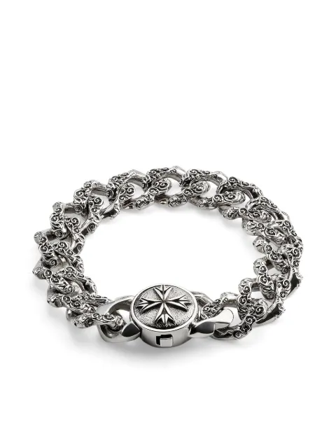 Emanuele Bicocchi grand bracelet fleuri en chaîne
