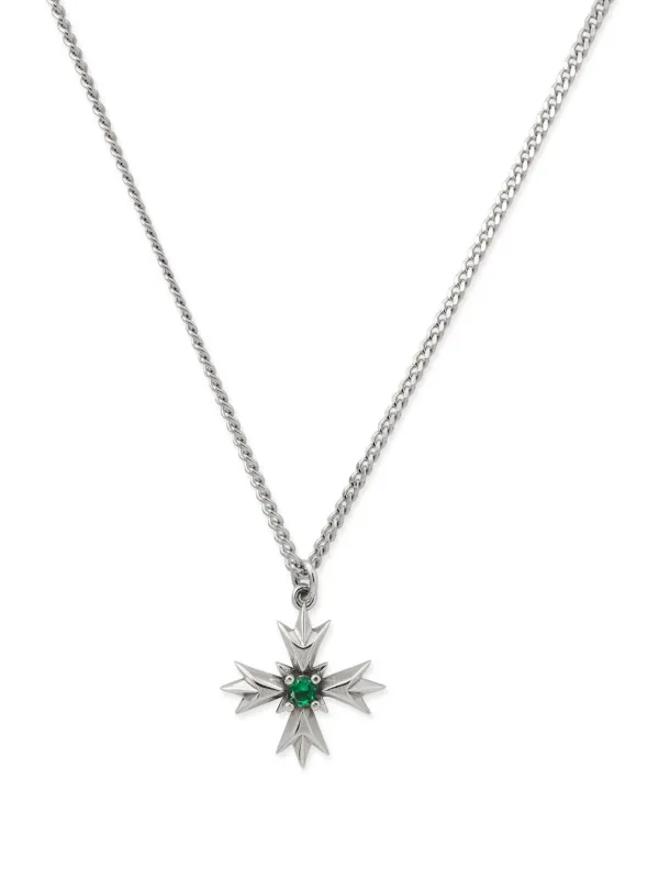 emanuele bicocchi ネックレス シルバー Emanuele Bicocchi Crest Crystal Necklace | Silver | FARFETCH CA