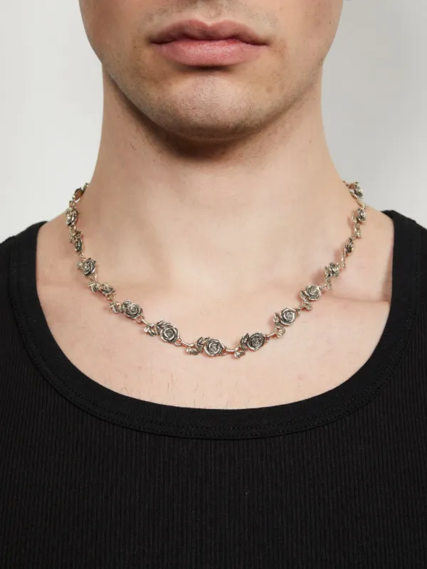 Emanuele Bicocchi マルチローズ ネックレス | シルバートーン