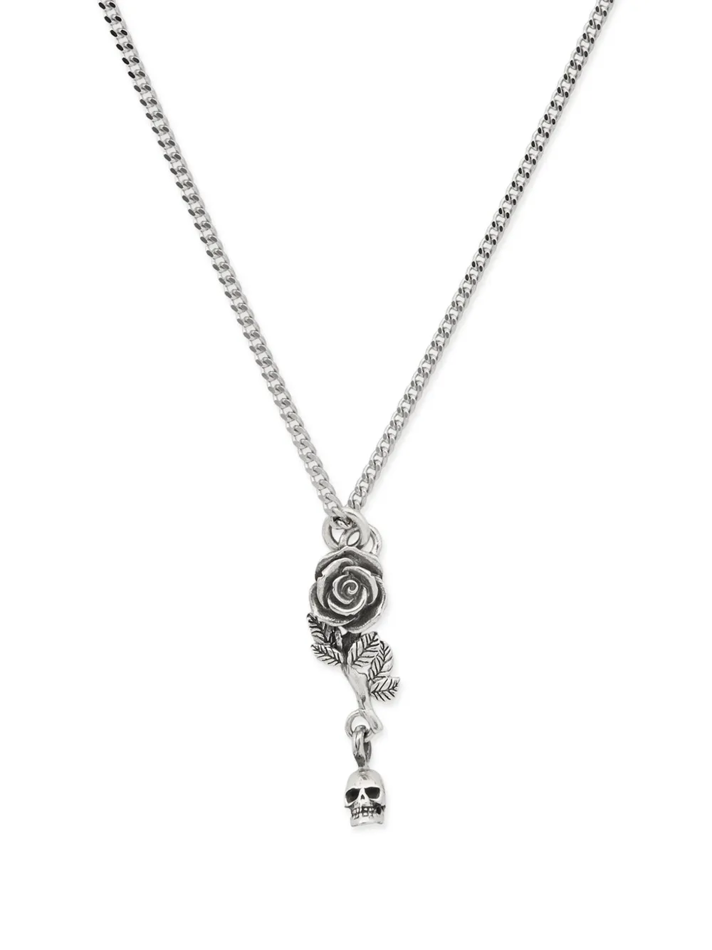 Emanuele Bicocchi collar con dije Rose & Skull | plateado | Image 1