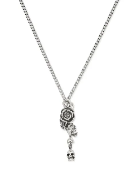 Emanuele Bicocchi collar con dije Rose & Skull