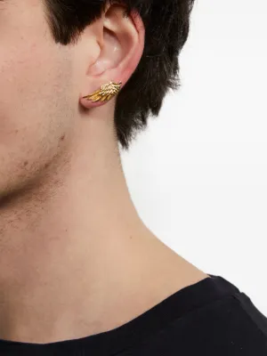 イヤリング emanuele bicocchi EARRING PENDAT ROSE + SKULL Gold Rose and Skull Earring | Emanuele Bicocchi