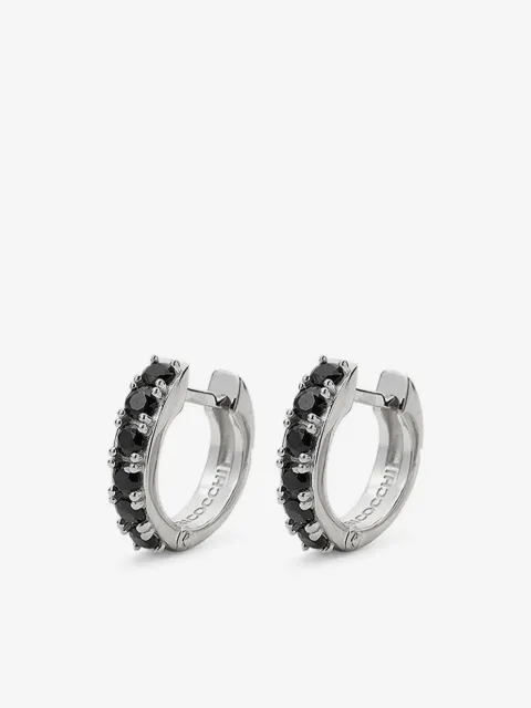 Emanuele Bicocchi logo-engraved hoop earrings