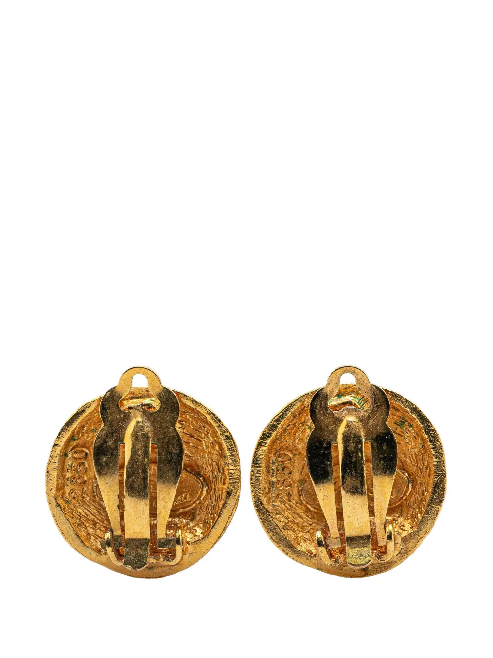 CHANEL Pre-Owned 20th Century Gold Plated CC Clip On Earrings costume earrings | Image 2