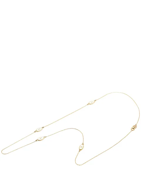 Christian Dior Pre-Owned 20th Century Gold Plated CD Logo Chain Pendant Necklace costume necklace