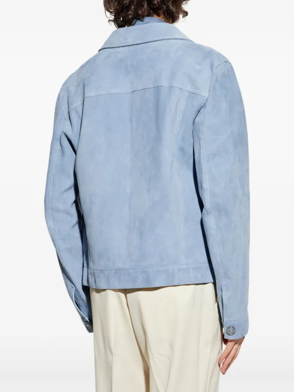 Versace Leather Jacket | Blue | FARFETCH