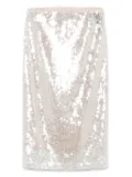 Federica Tosi sequinned midi skirt - Silver