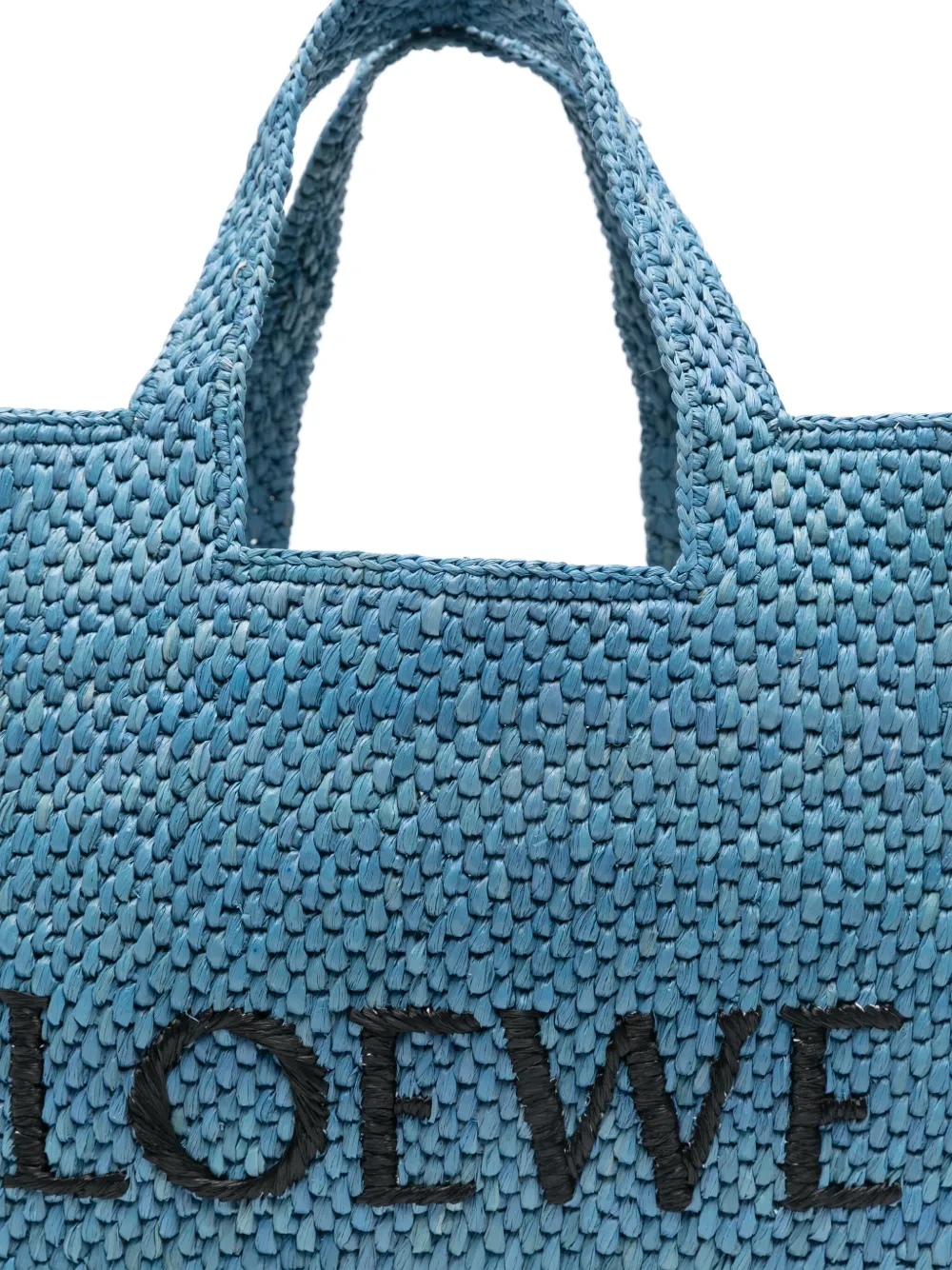 LOEWE Font kleine shopper Blauw