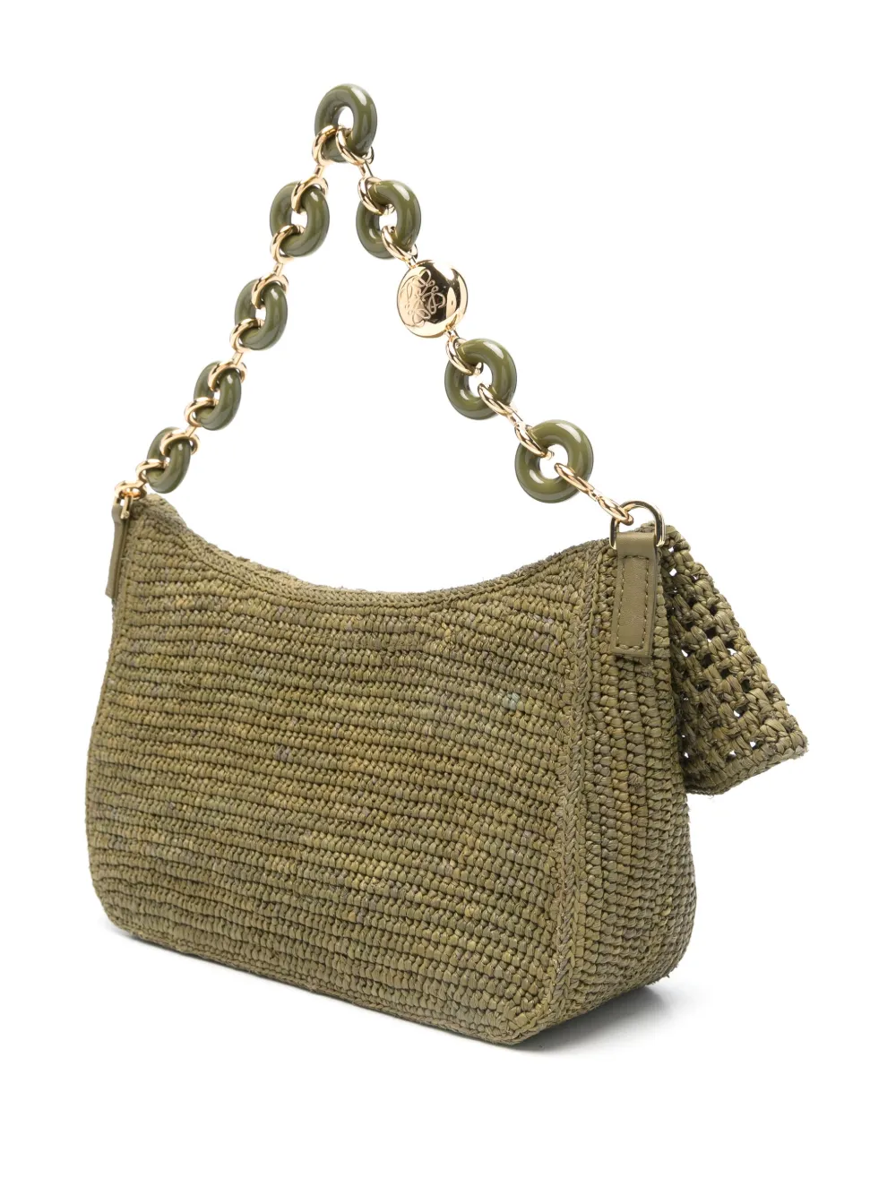 LOEWE Schoudertas met logoplakkaat Groen