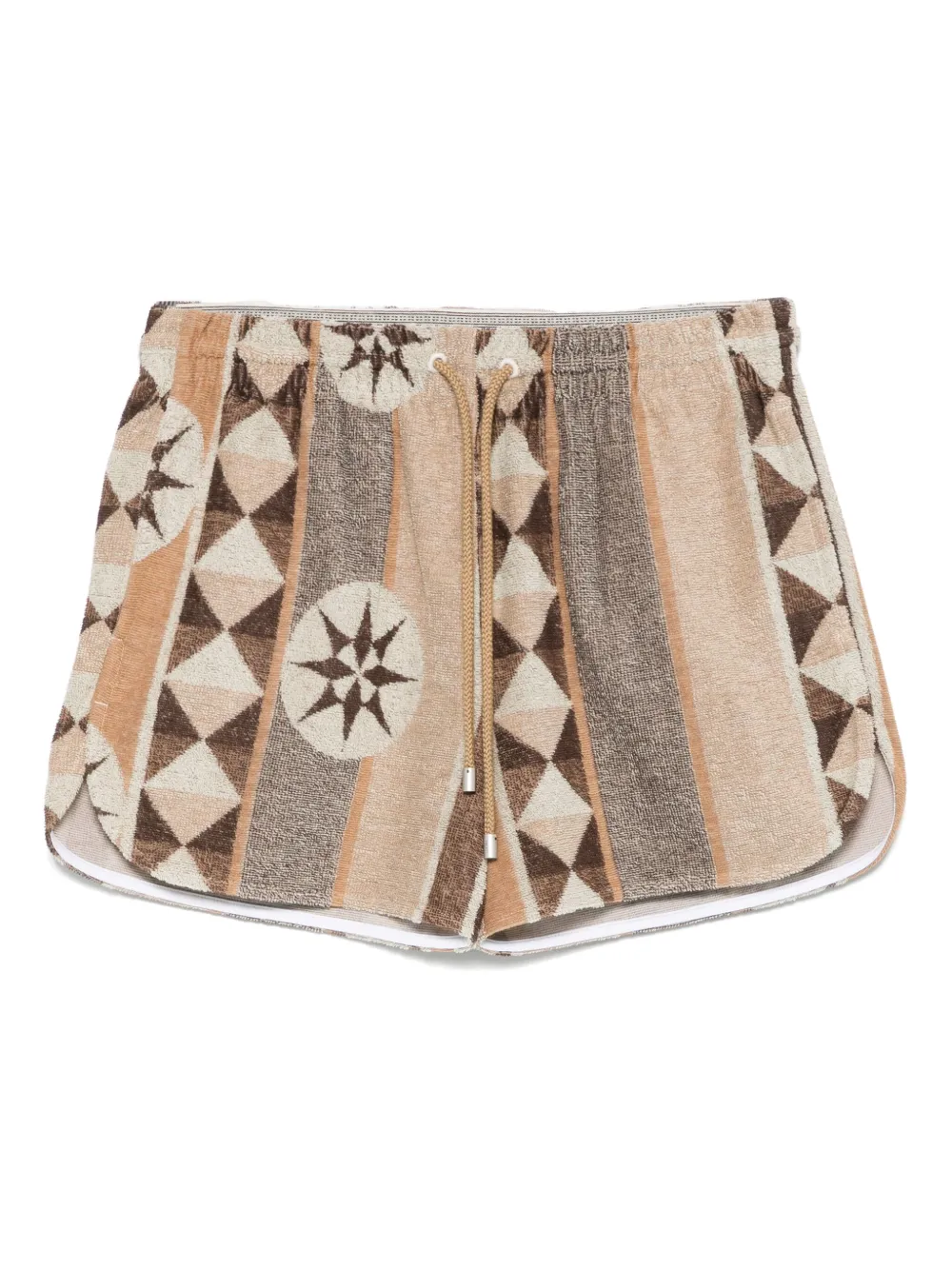 LOEWE Shorts met abstracte print Beige