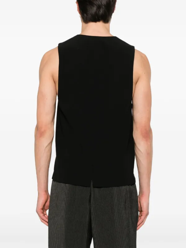Saint Laurent シルクベスト | ブラック | FARFETCH JP