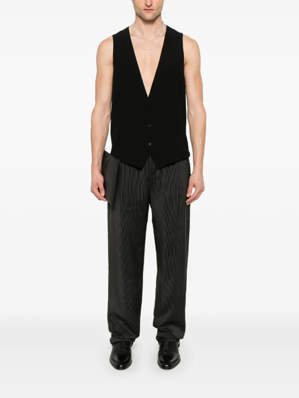 Saint Laurent シルクベスト | ブラック | FARFETCH JP