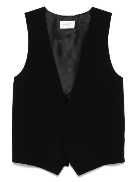 Saint Laurent silk crepe waistcoat