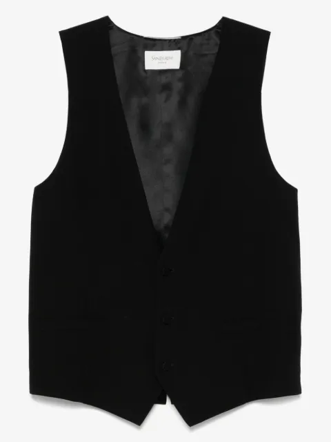 Saint Laurent silk crepe waistcoat