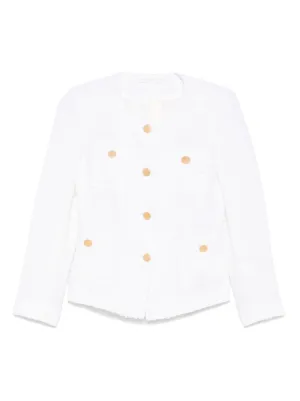 ジャケット TAGLIATORE DHARMA - Tweed jacket Tagliatore Cream tweed jacket | TheDoubleF