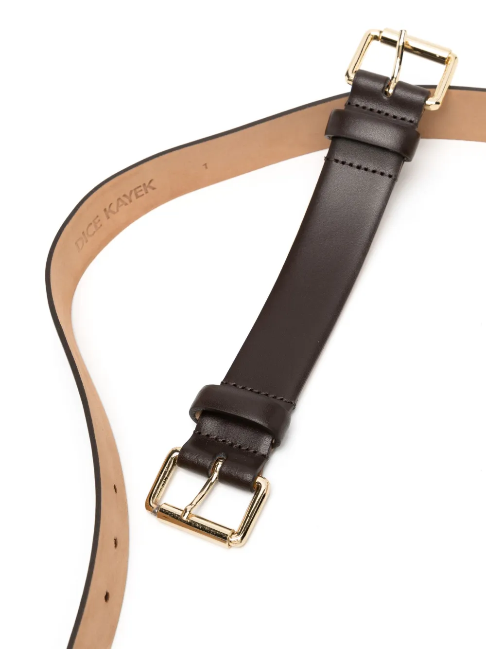  Dice Kayek Leather Belt - Brown 
