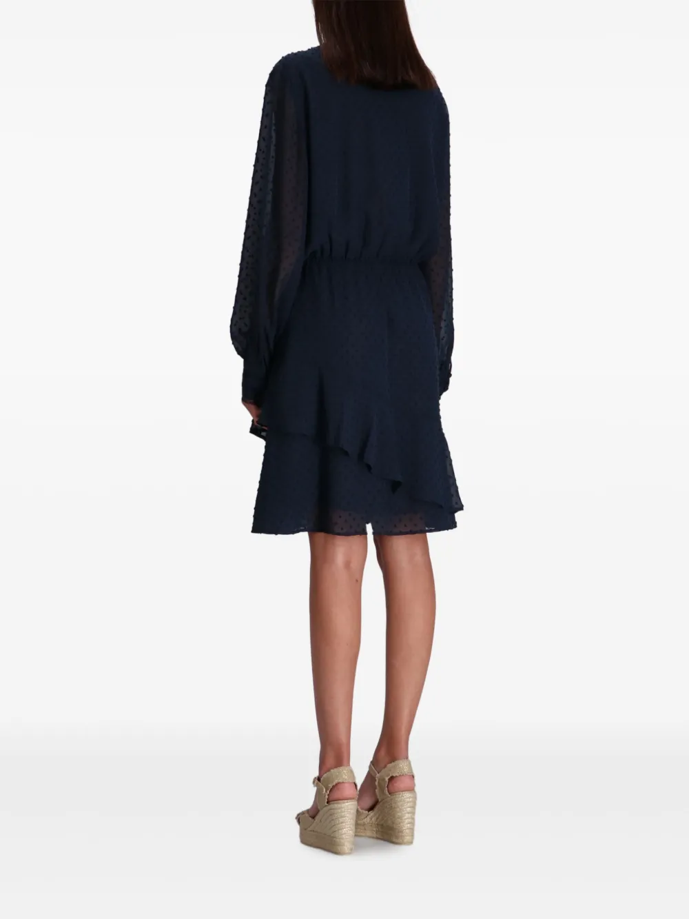 BOSS Geplooide mini-jurk Blauw