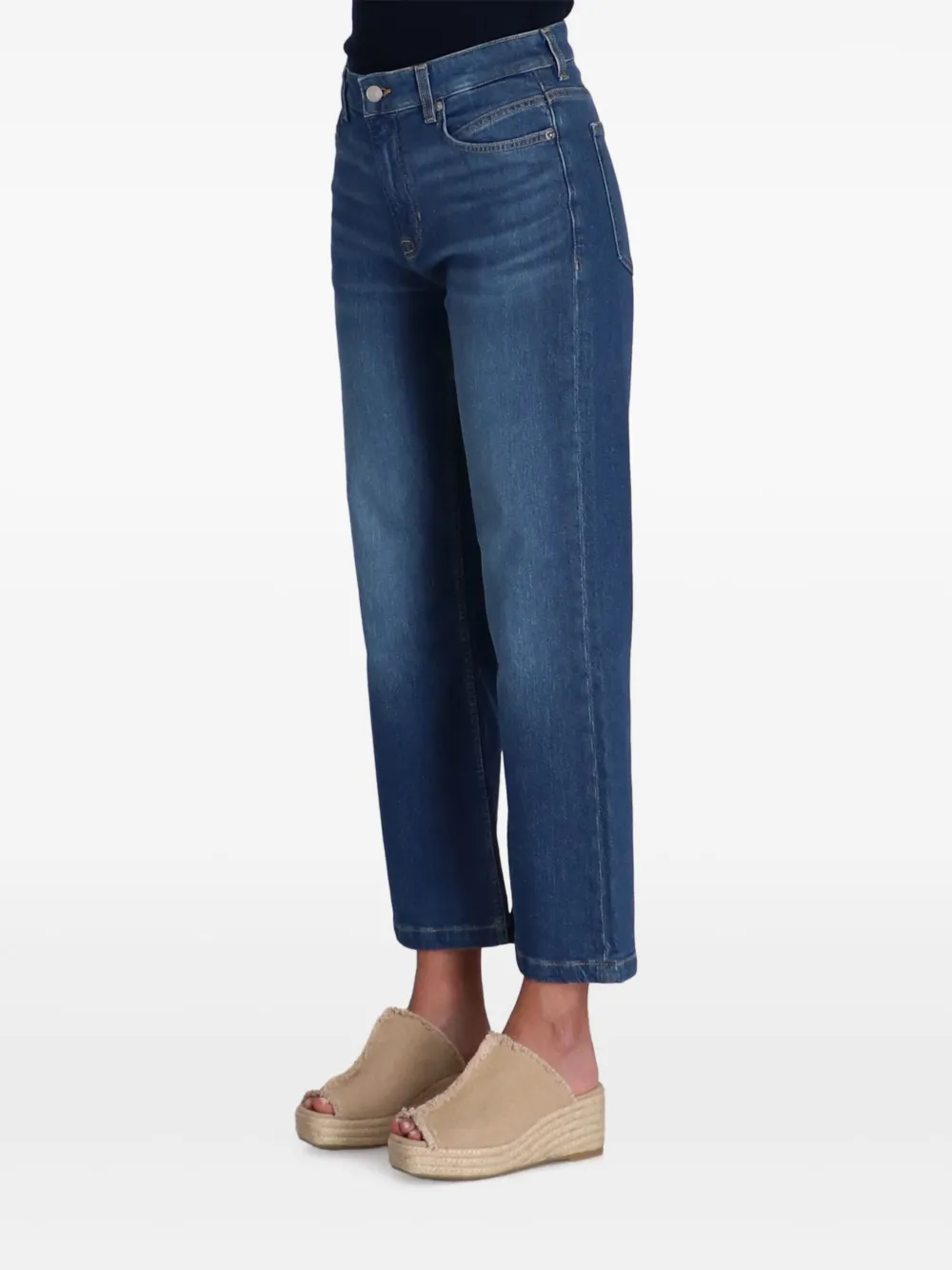 BOSS Cropped jeans Blauw