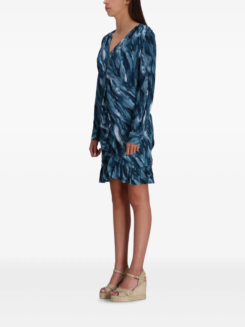 BOSS Mini-jurk met abstract patroon Blauw