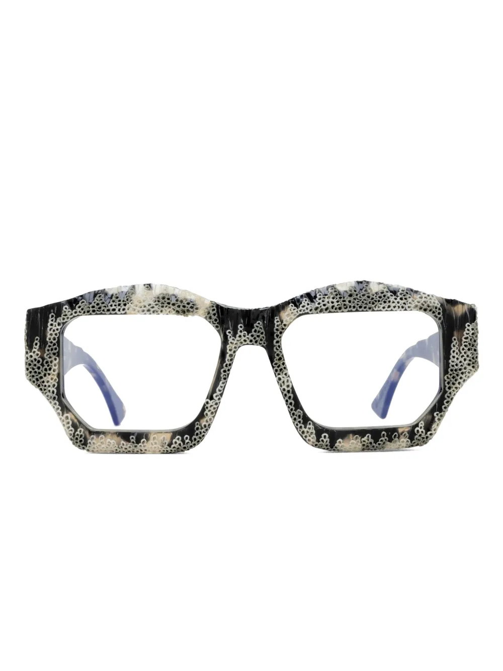 Kuboraum geometric-frame embellished glasses | Grey | Image 1