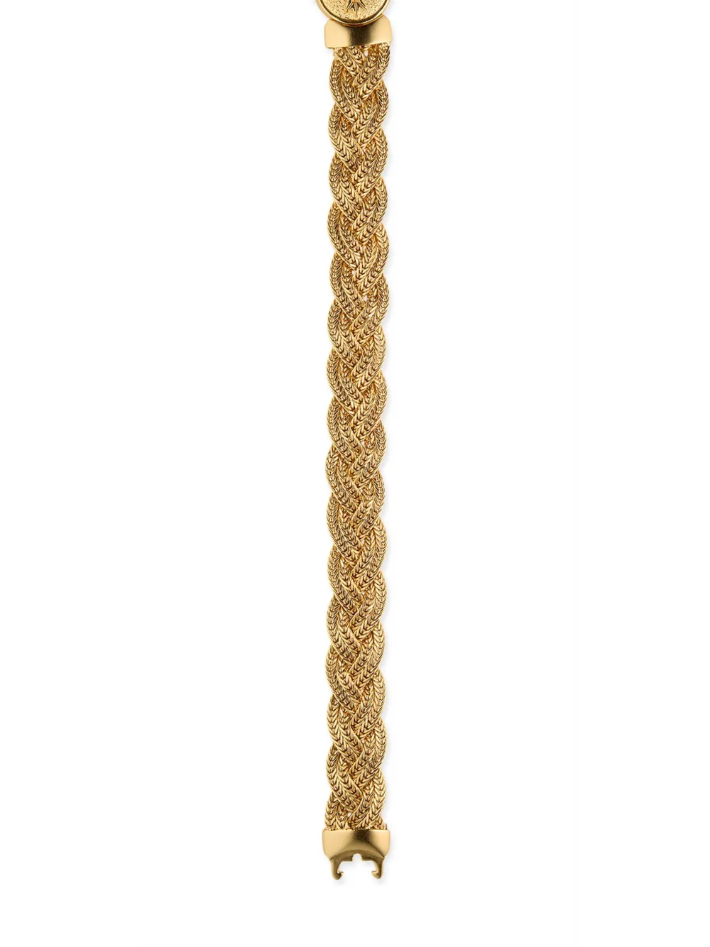 Emanuele Bicocchi Large Diamond-cut Flat Braided Bracelet In Gold