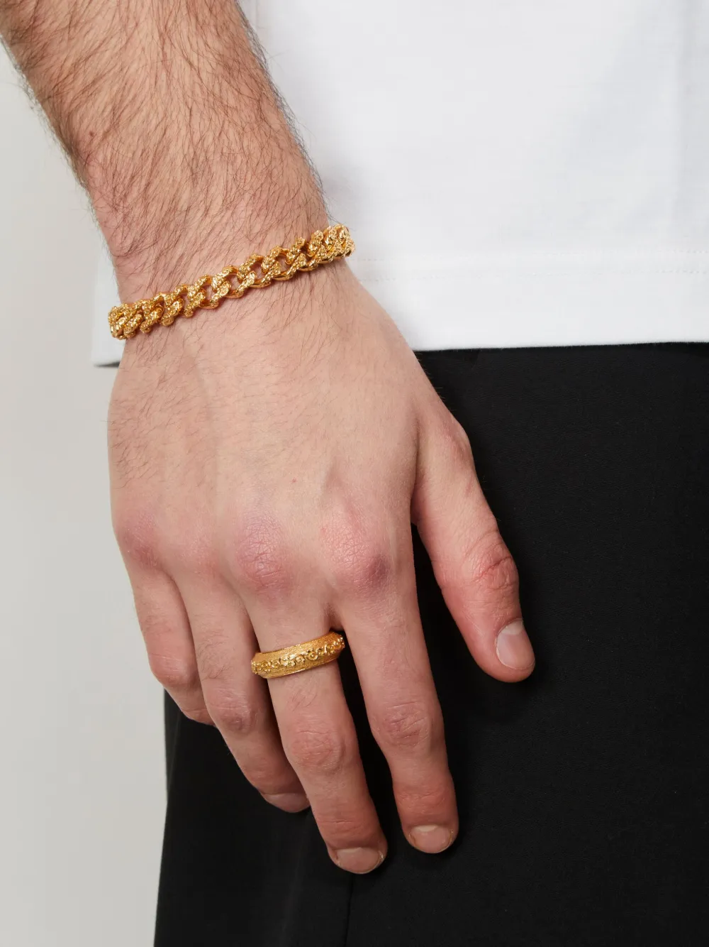 Emanuele Bicocchi Brushed-finish Ring In Gold