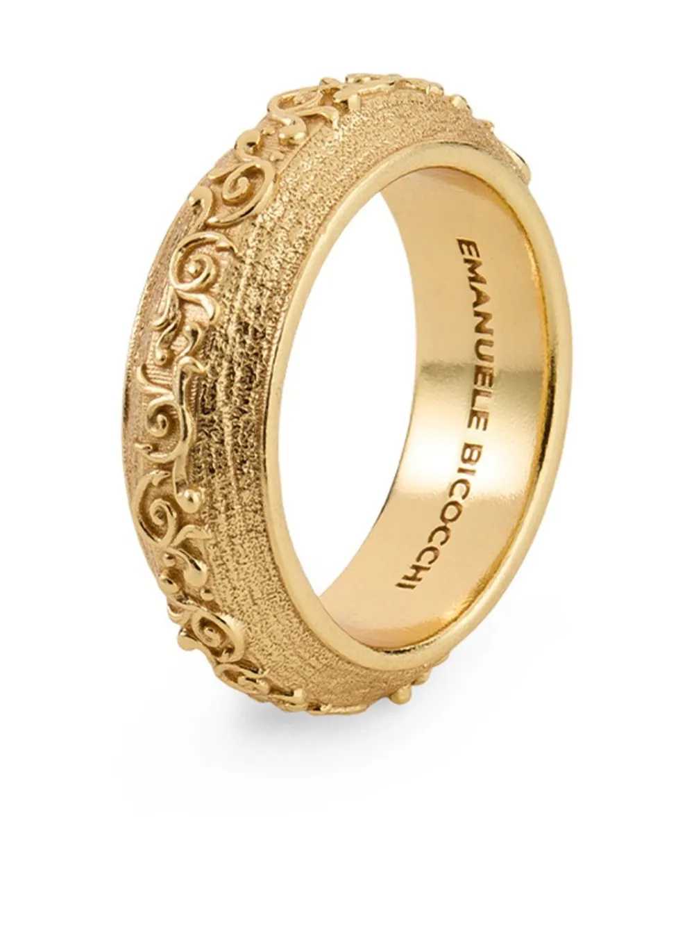 Emanuele Bicocchi Brushed-finish Ring In Gold