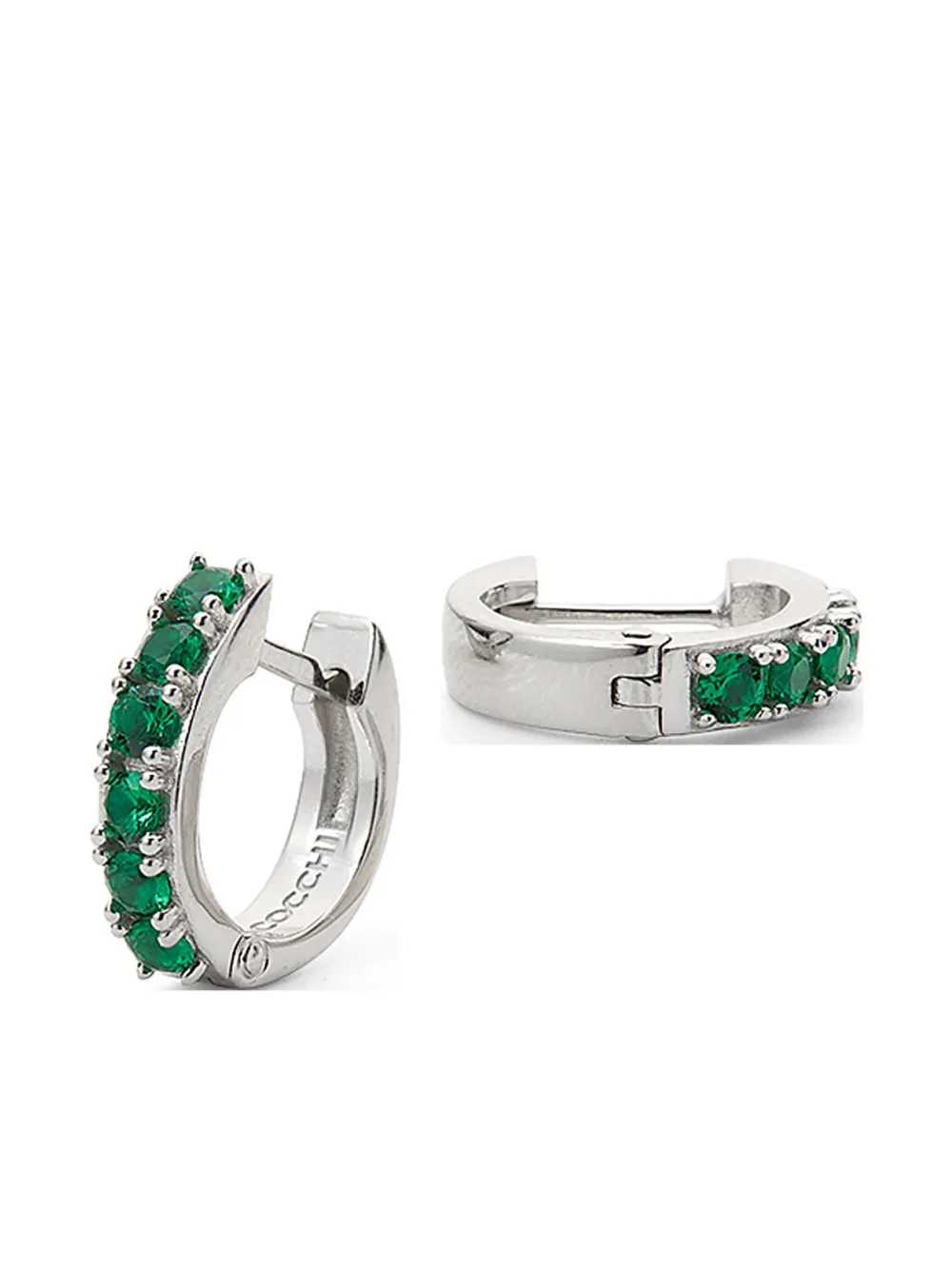 EMANUELE BICOCCHI CRYSTAL HOOP EARRINGS