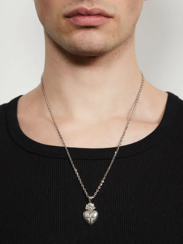 Emanuele Bicocchi Sacred Heart Necklace | Silver | FARFETCH
