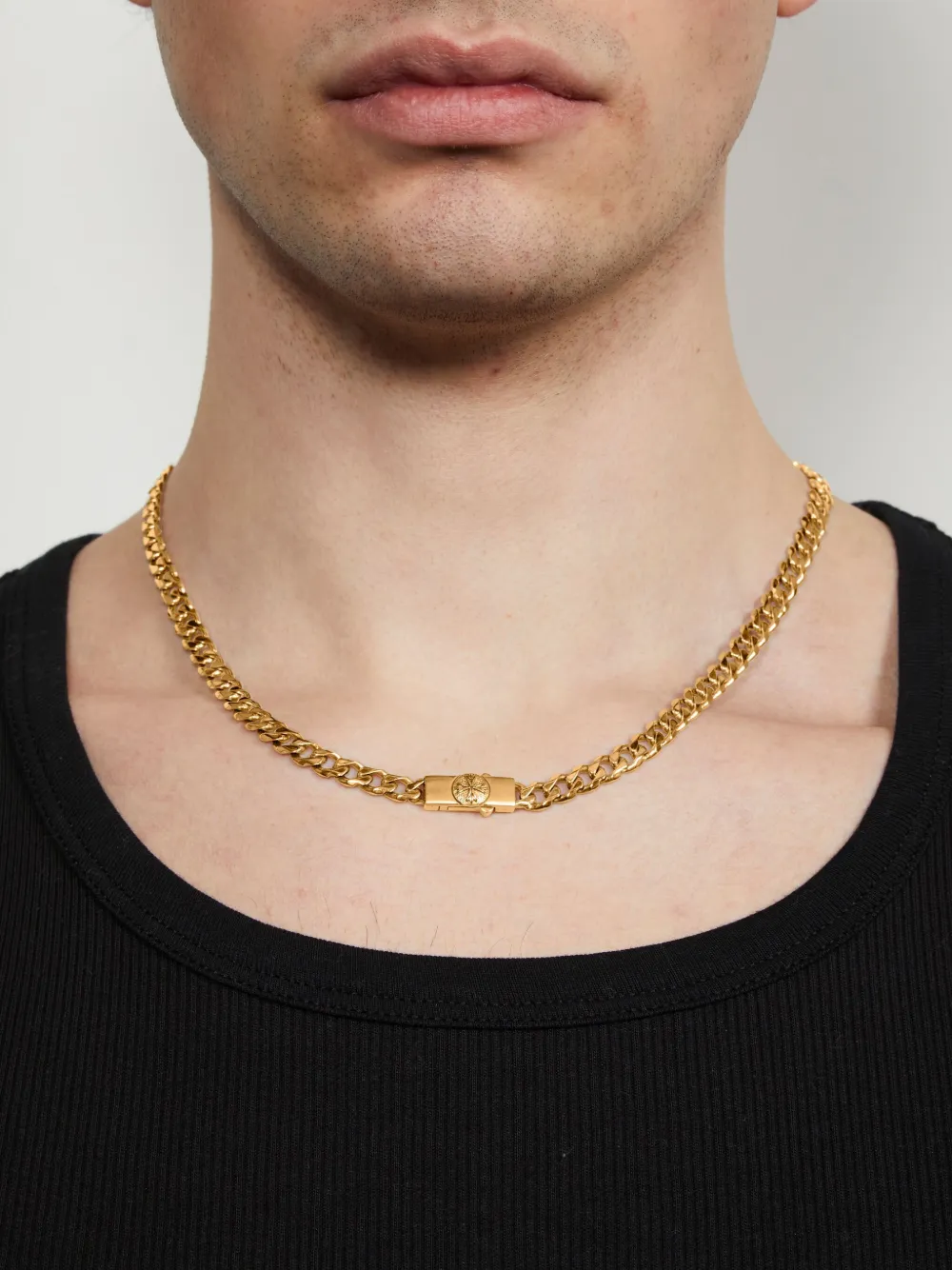 Emanuele Bicocchi Edge Logo Necklace In Gold