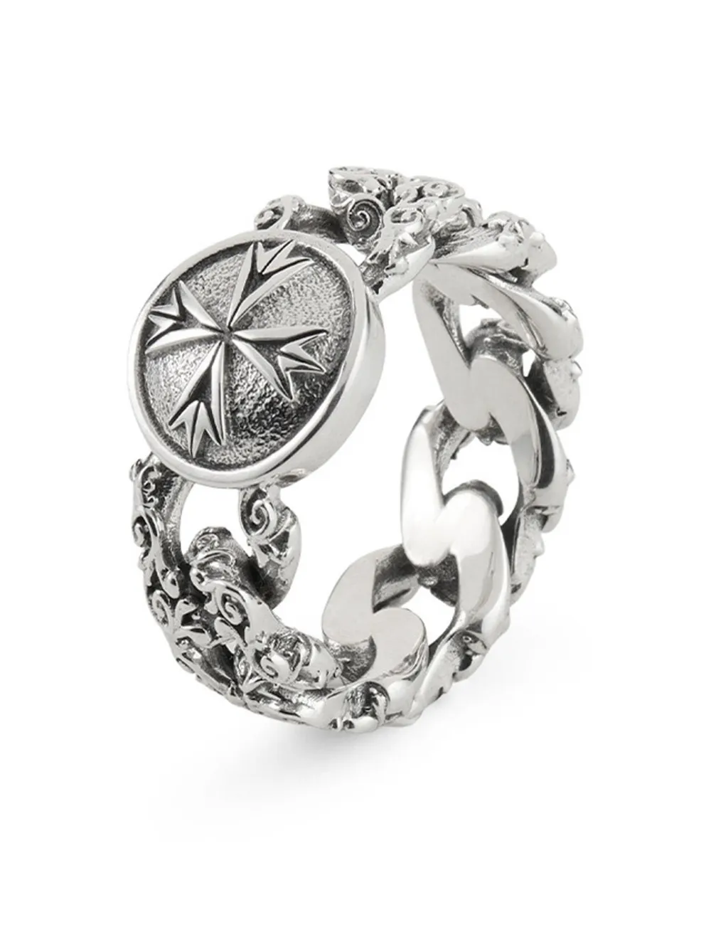 Emanuele Bicocchi anillo Flourish Chain | plateado | Image 1