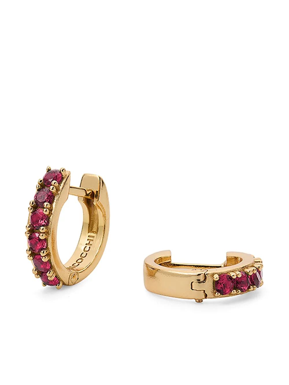 Emanuele Bicocchi Logo-engraved Hoop Earrings In Gold