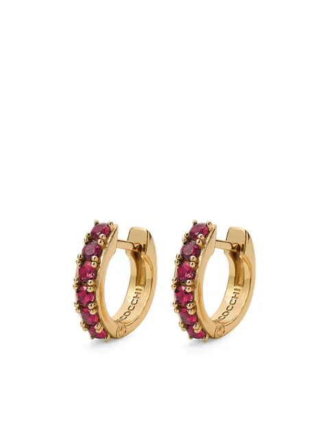 Emanuele Bicocchi logo-engraved hoop earrings