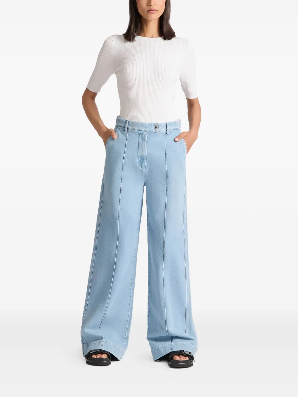 Fusalp Noaleri vertical-seamed jeans - Blauw