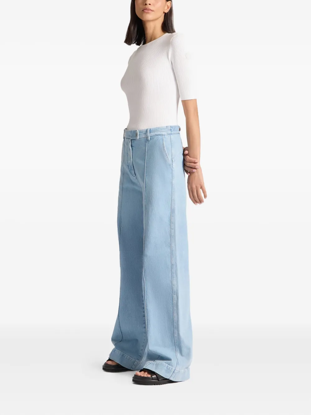 Fusalp Noaleri Vertical-seamed Jeans In Blue