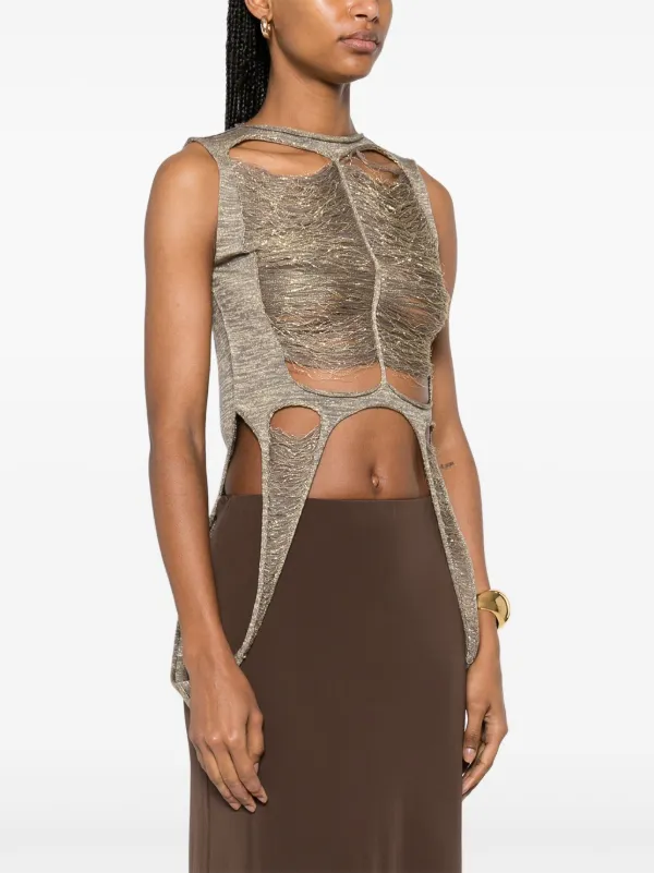 Rick Owens Tanja Top | Gold | FARFETCH