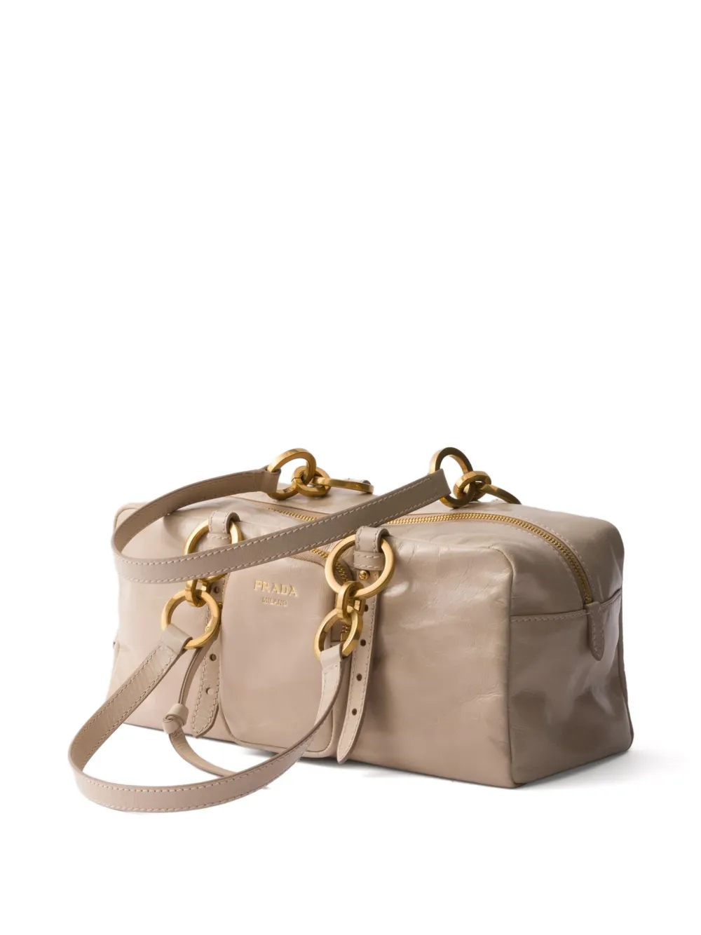 Prada Dangle leren shopper Beige